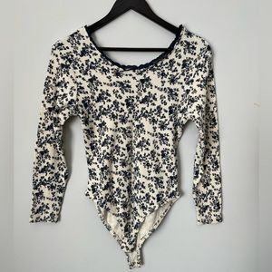 Vintage Backroad Blues Floral Bodysuit Y2K